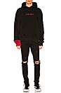 view 4 of 4 CHEMIST 디스트레스드 후디 in Black