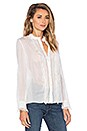 view 2 of 5 Ruffle Front Blouse in White