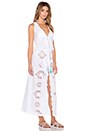 view 2 of 3 Open Front Maxi Dress in White