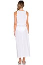 view 3 of 3 Open Front Maxi Dress in White
