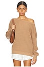 view 1 of 4 The Off Shoulder Sweater in Camel