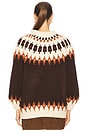 view 3 of 4 Kathleen Fair Isle Pullover in Chocolate Stripe