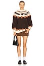 view 4 of 4 Kathleen Fair Isle Pullover in Chocolate Stripe
