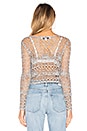 view 3 of 4 TOP CROPPED MAILLE AJOURÉE in Moss