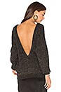view 1 of 6 Sparkle V Back Sweater in Black