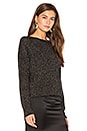 view 3 of 6 Sparkle V Back Sweater in Black