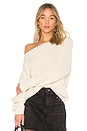 view 1 of 4 Shaker Knit Off Shoulder Sweater in Creme