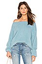 view 1 of 4 Finn Off The Shoulder Sweater in Blue Mist