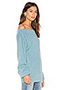 view 2 of 4 Finn Off The Shoulder Sweater in Blue Mist
