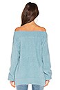 view 3 of 4 Finn Off The Shoulder Sweater in Blue Mist