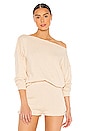 view 1 of 5 Jaime Off The Shoulder Sweater in Creme
