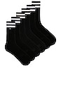 view 1 of 2 3pk Casual Crew Socks in Black Assorted