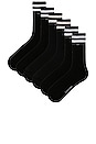 view 2 of 2 3pk Casual Crew Socks in Black Assorted
