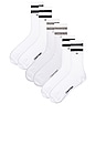 view 2 of 2 Mens 3pk Casual Crew Socks in White Assorted