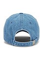 view 2 of 2 Monologo Embroidered Baseball Cap in Vintage Denim