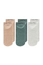 view 5 of 5 3 Pack Cushion Recycled No Show Socks in Beige Assorted