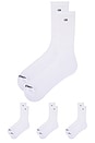 view 2 of 4 6 Pack Basic Cushion Crew Socks in White