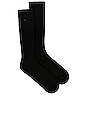 view 1 of 2 Everyday Travel Compression Dress Crew Socks in Black