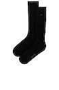 view 2 of 2 Everyday Travel Compression Dress Crew Socks in Black