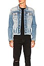 view 2 of 6 CHAQUETA ESTILO CAMIONERO CON APLIQUES in Kyoto Blue