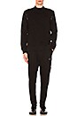 view 4 of 5 Shoulder Zip Sweatshirt in Black
