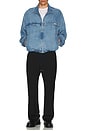 view 5 of 5 Denim Windbreaker in Blue Retrograde
