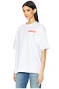 view 3 of 4 Relaxed Vertical Logo Tee in Brilliant White