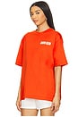 view 3 of 4 Relaxed Vertical Logo Tee in Red Alert