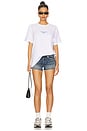 view 4 of 4 Acid Wash 20S Cotton Tee in Brilliant White