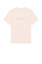 view 1 of 5 Embroidered Nyc Back Crewneck Tee in Silver Peony