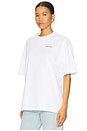 view 3 of 4 Flower Applique Relaxed Crewneck Tee in Brilliant White