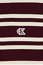 view 4 of 5 Heavyweight Stripe Jersey Tee in Deep Rouge