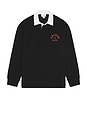 view 4 of 4 Compact Rugby Long Sleeve Polo in Black