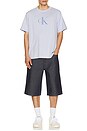 view 3 of 5 20's Short Sleeve Hero Monologo Tee in Casual Blue