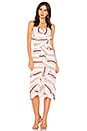 view 1 of 3 On Her Own Midi Dress in Ivory Stripe