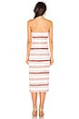 view 3 of 3 On Her Own Midi Dress in Ivory Stripe