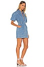 view 3 of 4 Peripheral Short Sleeve Dress in Blue Denim
