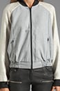 view 4 of 5 Ask Me Anything Bomber Jacket in Willow Grey/Silver in Willow Grey & Silver