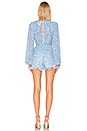 view 3 of 3 So Settled Romper In Blue Abstract Floral in Blue Abstract Floral