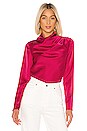 view 1 of 4 Late Thoughts Blouse in Fuchsia