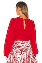 view 3 of 5 Comes In Waves Top in Red