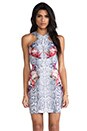 view 1 of 6 Simplex Crossover Dress in Floral Snakeskin Print
