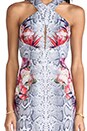 view 5 of 6 Simplex Crossover Dress in Floral Snakeskin Print