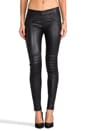 view 1 of 6 Shape Shifter Leather Moto Legging in Black