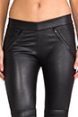 view 4 of 6 Shape Shifter Leather Moto Legging in Black