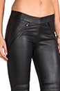 view 5 of 6 Shape Shifter Leather Moto Legging in Black