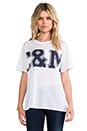 view 1 of 5 camilla & marc C&M Into the Blue Mesh Logo Tee in White