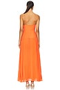 view 3 of 3 Jennelyn Chiffon Pleated Gown in Clementine