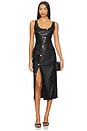 view 1 of 3 Kirby Vegan Leather Dress in Black