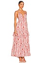 view 2 of 3 VESTIDO LARGO DORIS in Orange Demask